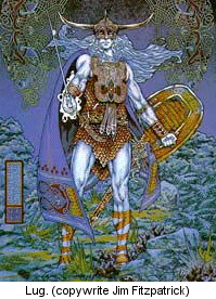Portrait of the God Lug by artist Jim Fitzpatrick